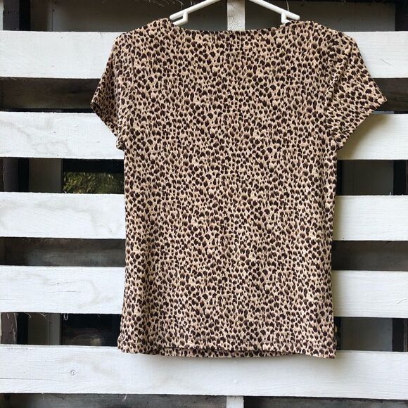 Chaps Animal Print Top - Picture 3 of 5